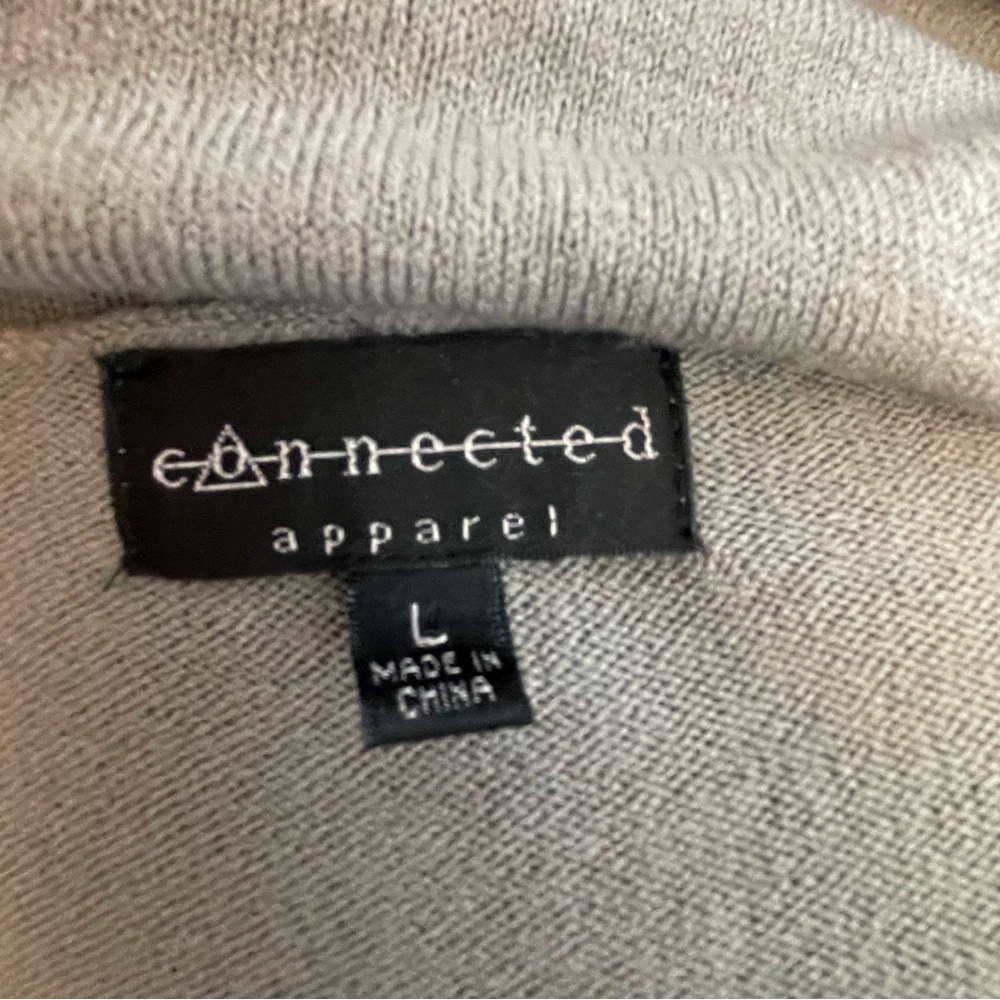 Connected Apparel Light Gray Sweater Dress - Picture 4 of 5